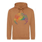 Floral Flourish Pride Script Pride Month Unisex Hoodie