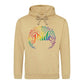 Floral Flourish Pride Script Pride Month Unisex Hoodie