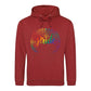 Floral Flourish Pride Script Pride Month Unisex Hoodie
