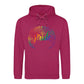 Floral Flourish Pride Script Pride Month Unisex Hoodie