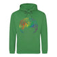 Floral Flourish Pride Script Pride Month Unisex Hoodie