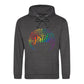 Floral Flourish Pride Script Pride Month Unisex Hoodie