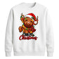 Fluffy highland cow festive Christmas Unisex Sweatshirt