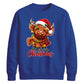 Fluffy highland cow festive Christmas Unisex Sweatshirt