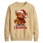 Fluffy highland cow festive Christmas Unisex Sweatshirt