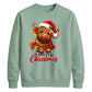Fluffy highland cow festive Christmas Unisex Sweatshirt