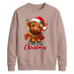 Fluffy highland cow festive Christmas Unisex Sweatshirt