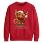 Fluffy highland cow festive Christmas Unisex Sweatshirt