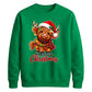 Fluffy highland cow festive Christmas Unisex Sweatshirt
