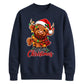 Fluffy highland cow festive Christmas Unisex Sweatshirt