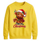Fluffy highland cow festive Christmas Unisex Sweatshirt