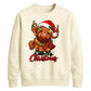 Fluffy highland cow festive Christmas Unisex Sweatshirt