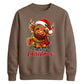 Fluffy highland cow festive Christmas Unisex Sweatshirt