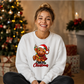 Fluffy highland cow festive Christmas Unisex Sweatshirt