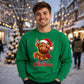 Fluffy highland cow festive Christmas Unisex Sweatshirt