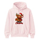 Fluffy highland cow festive lights Christmas Unisex Hoodie