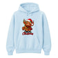 Fluffy highland cow festive lights Christmas Unisex Hoodie