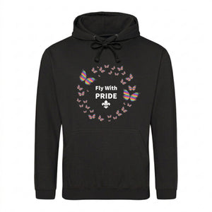 Fly With Pride Butterfly Ring Pride Month Unisex Hoodie