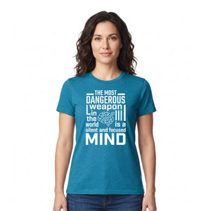 Focused Mind Inspirational Slogan Graphic Unisex T-Shirt