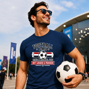 Football Dad Star Bold Louder Soccer Dad Unisex T-Shirt