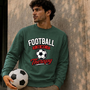 Football Is My Therapy football tournament sweatshirt FiFa World Cup Mockup Dad