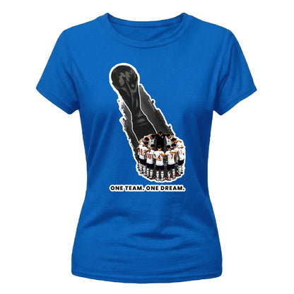 Football World Cup Trophy Huddle Graphic Ladies T-Shirt