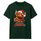 Cute fluffy highland cow winter Christmas Unisex T-Shirt