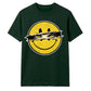 Edgy Ripped Smiley Face Anime Eyes Graphic Unisex T-Shirt