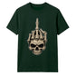 Edgy skeleton hand middle finger Halloween Unisex t-shirt