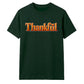 Glossy 3D block text thankful Thanksgiving Unisex T-Shirt