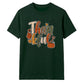 Leopard print thankful text art Thanksgiving Unisex T-Shirt