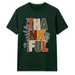 Stacked thankful block text art Thanksgiving Unisex T-Shirt