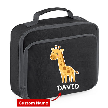 Cute Bear Design Kids Lunch Bag with Custom Name Personalised Lunch Bag Cooler Box