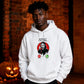 Frightening ghost phone call graphic print Halloween hoodie