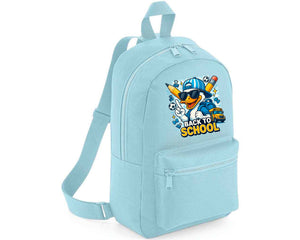 Back To School Kids Backpack, Funny & Cute Duck Printed Bag For Boys And Girls, Perfect Padded Back Panel Bag M8483