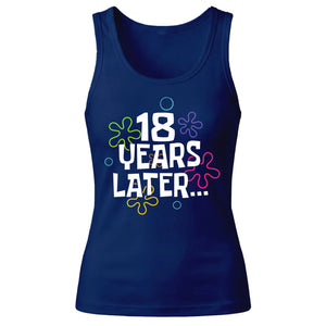 Fun 18 Years Later Flower Graphic 18 Birthday Ladies Tank Top