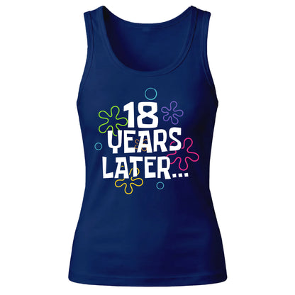 Fun 18 Years Later Flower Graphic 18 Birthday Ladies Tank Top