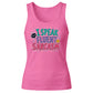Fun Bright Typography I Speak Fluent Sarcasm Ladies Tank Top