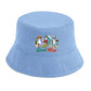 Fun Cartoon Ducks Surfing Good Vibes Summer Bucket Hat