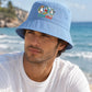 Fun Cartoon Ducks Surfing Good Vibes Summer Bucket Hat