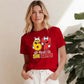 Fun Cartoon Six Seven Character Novelty Ladies T-Shirt