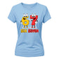 Fun Cartoon Six Seven Character Novelty Ladies T-Shirt