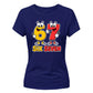 Fun Cartoon Six Seven Character Novelty Ladies T-Shirt