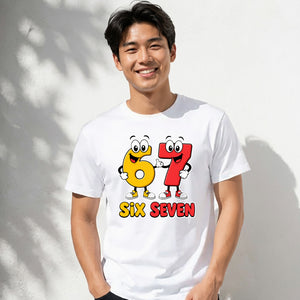 Fun Cartoon Six Seven Character Novelty Unisex T-Shirt