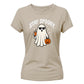 Fun cool sunglasses ghost graphic Halloween ladies t-shirt