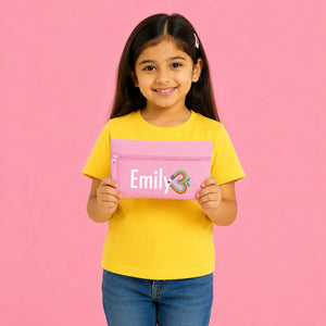 Cute Quadra Elephant Kids Pencil Case with Custom Name