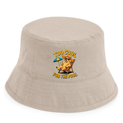 Fun Lounging Dog Too Cool For The Pool Summer Kids Hat