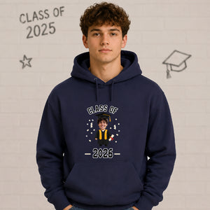 Custom Photo Unisex Hoodie Class of 2026 Graduation Gift for Him or Her
