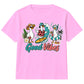Fun Surfing Duck Good Vibes Graphic Summer Kids T-Shirt