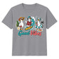 Fun Surfing Duck Good Vibes Graphic Summer Kids T-Shirt